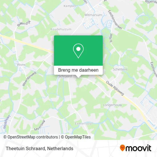 Theetuin Schraard kaart