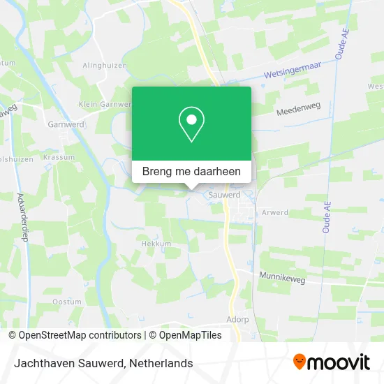 Jachthaven Sauwerd kaart