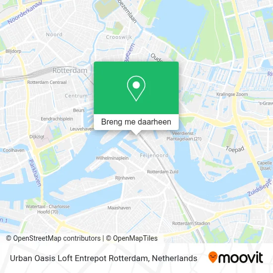 Urban Oasis Loft Entrepot Rotterdam kaart