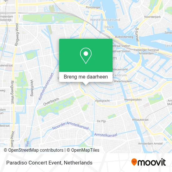 Paradiso Concert Event kaart