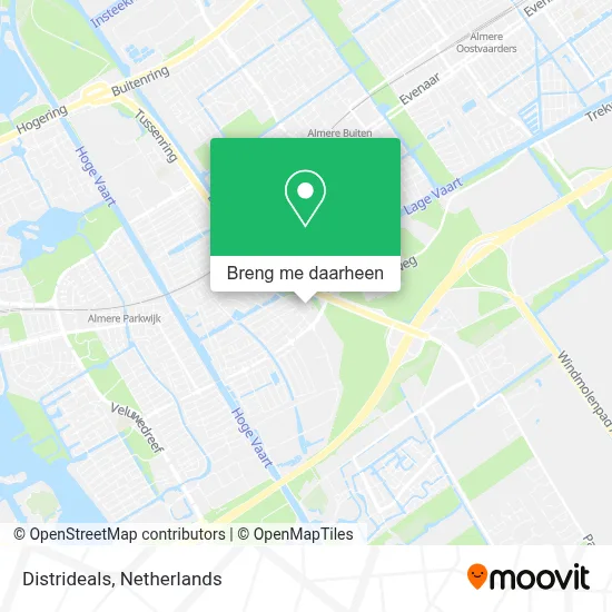 Distrideals kaart