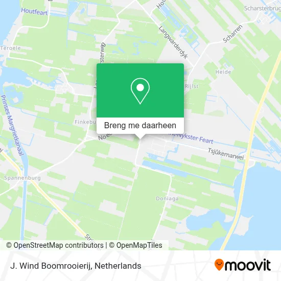 J. Wind Boomrooierij kaart
