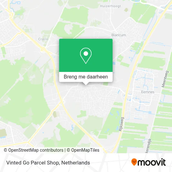 Vinted Go Parcel Shop kaart