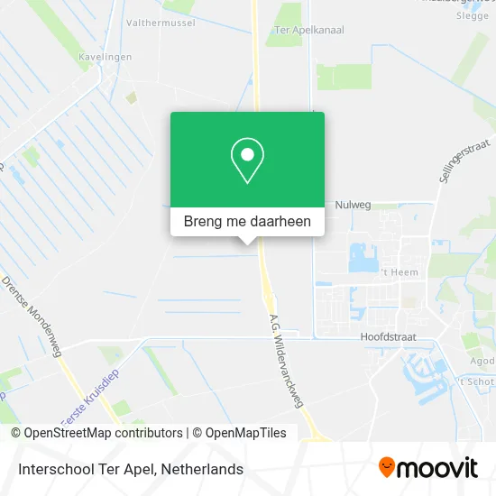 Interschool Ter Apel kaart