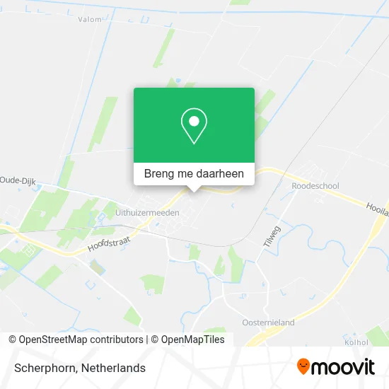 Scherphorn kaart