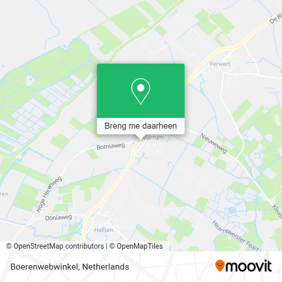 Boerenwebwinkel kaart