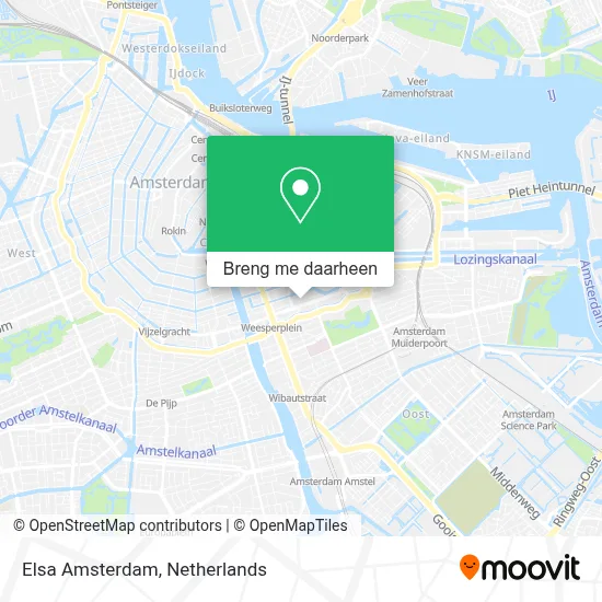 Elsa Amsterdam kaart