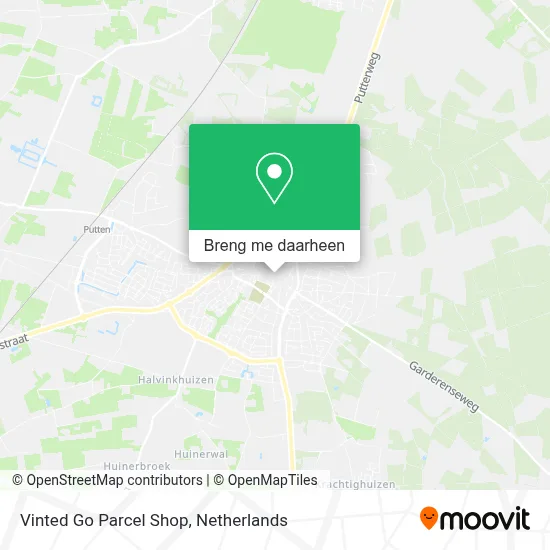Vinted Go Parcel Shop kaart