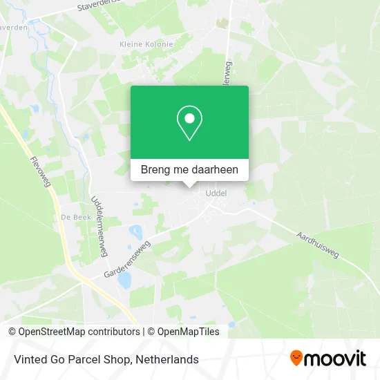 Vinted Go Parcel Shop kaart