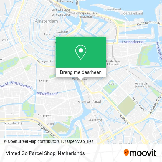 Vinted Go Parcel Shop kaart