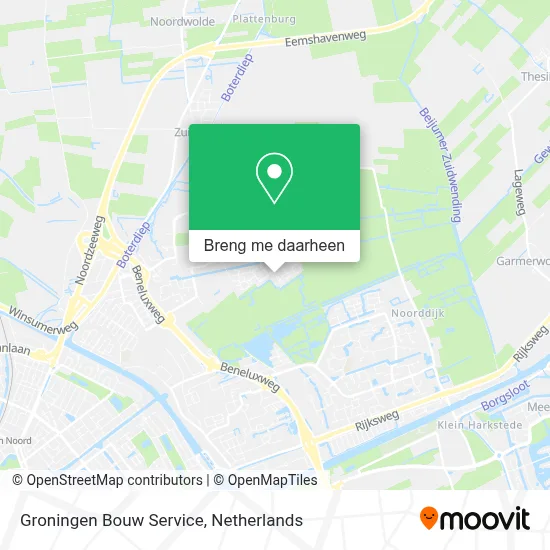 Groningen Bouw Service kaart