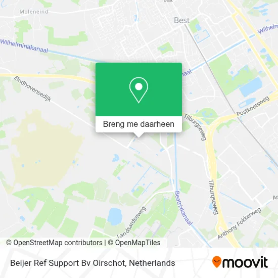 Beijer Ref Support Bv Oirschot kaart