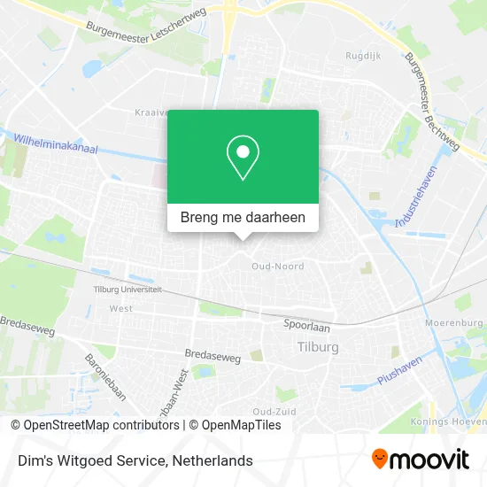 Dim's Witgoed Service kaart
