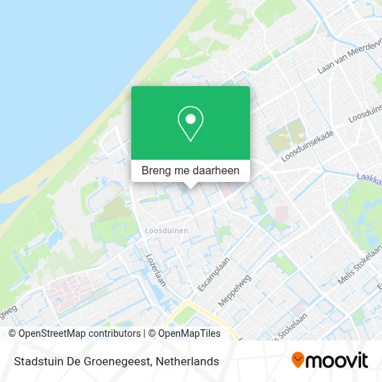 Stadstuin De Groenegeest kaart