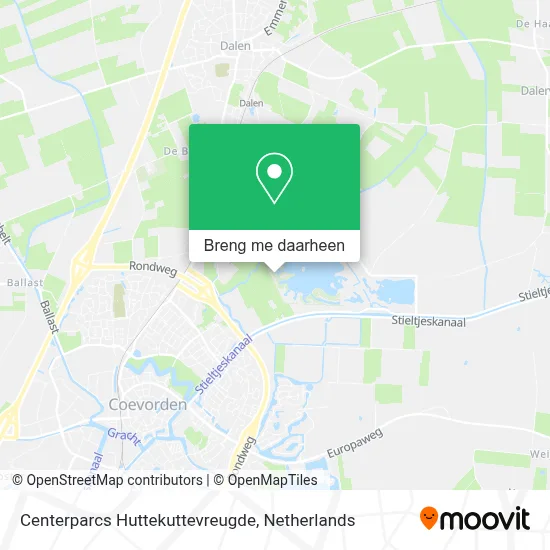 Centerparcs Huttekuttevreugde kaart