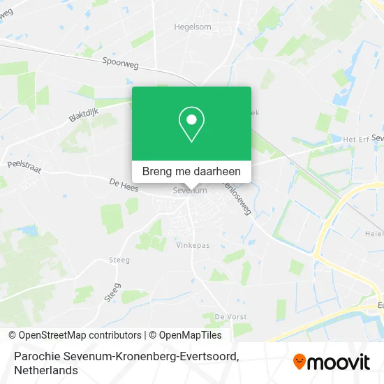 Parochie Sevenum-Kronenberg-Evertsoord kaart