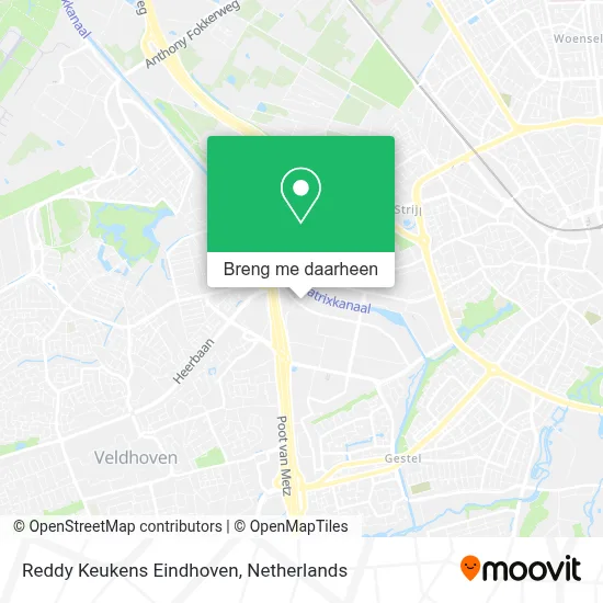 Reddy Keukens Eindhoven kaart
