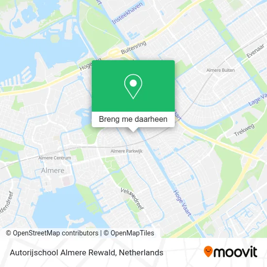 Autorijschool Almere Rewald kaart
