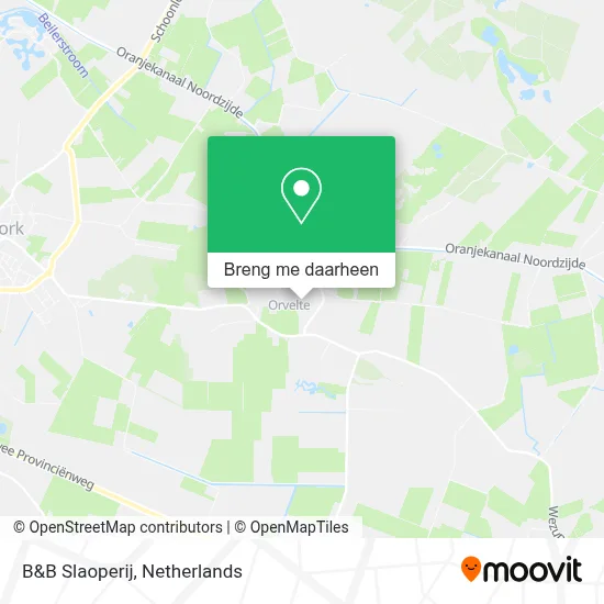 B&B Slaoperij kaart