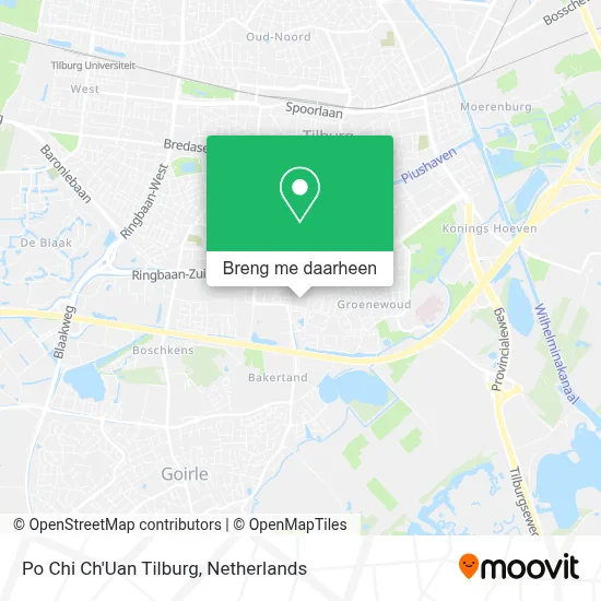 Po Chi Ch'Uan Tilburg kaart