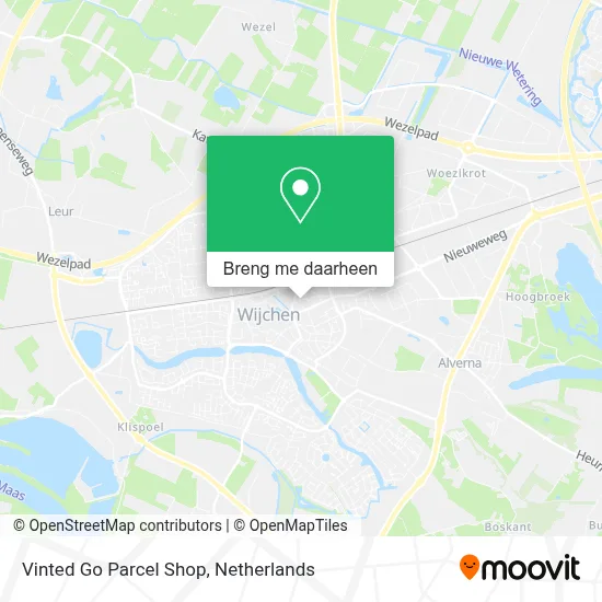 Vinted Go Parcel Shop kaart