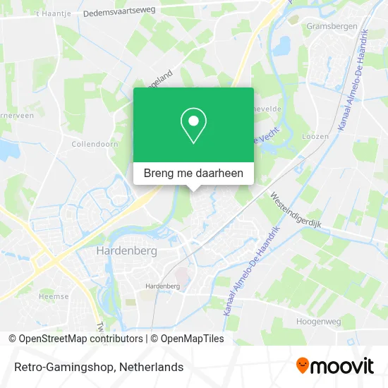Retro-Gamingshop kaart