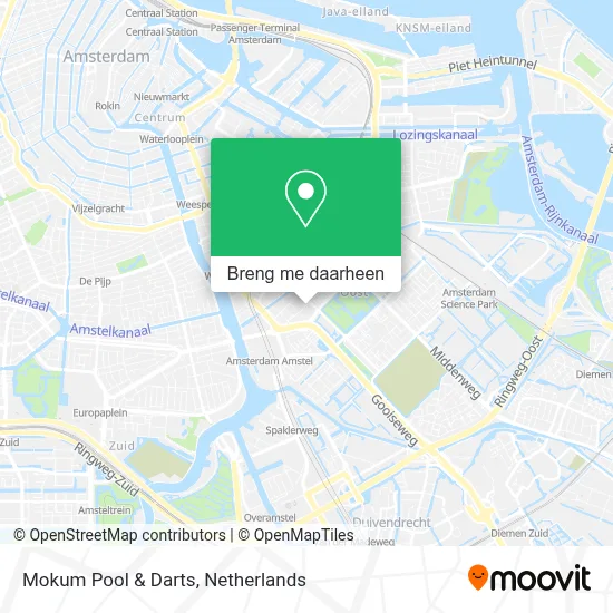 Mokum Pool & Darts kaart
