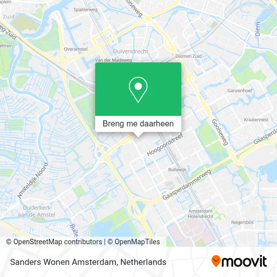 Sanders Wonen Amsterdam kaart