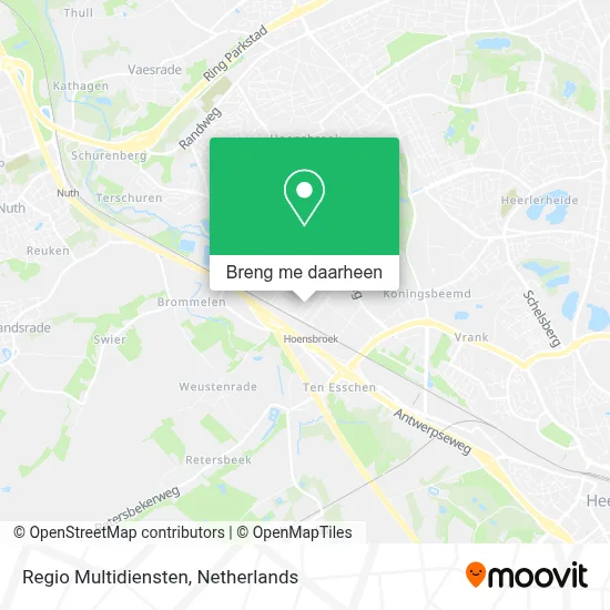 Regio Multidiensten kaart