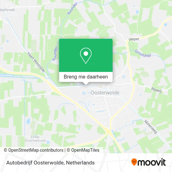 Autobedrijf Oosterwolde kaart
