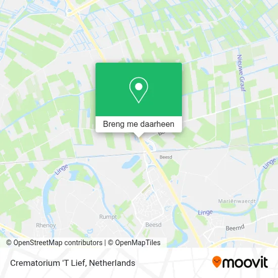 Crematorium 'T Lief kaart
