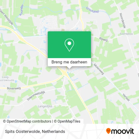 Spits Oosterwolde kaart