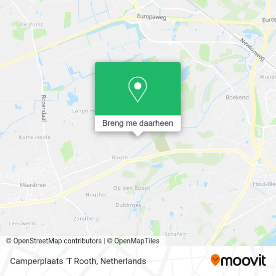 Camperplaats 'T Rooth kaart