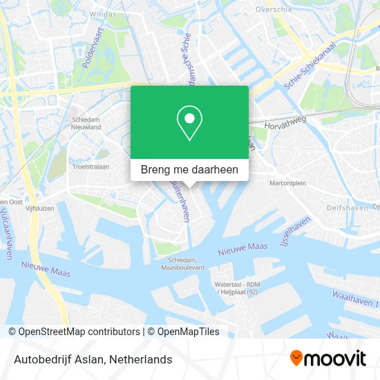 Autobedrijf Aslan kaart
