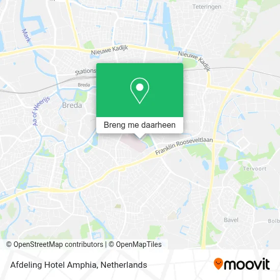 Afdeling Hotel Amphia kaart