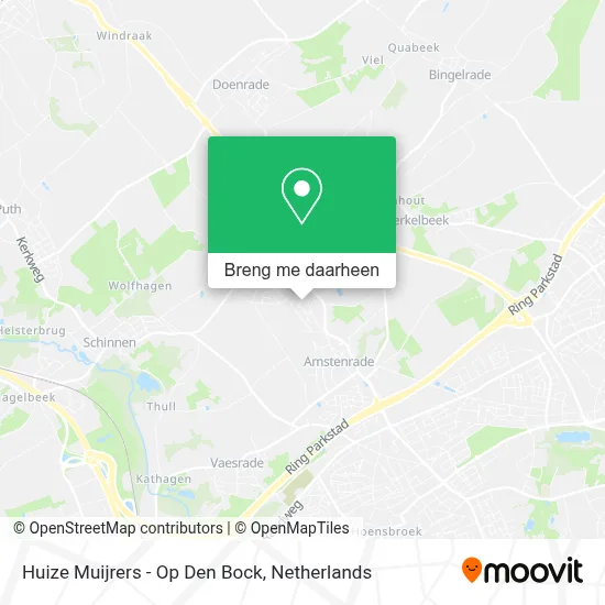 Huize Muijrers - Op Den Bock kaart