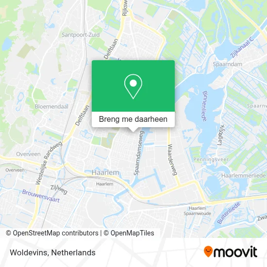 Woldevins kaart