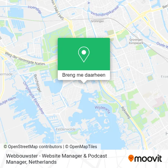 Webbouwster - Website Manager & Podcast Manager kaart