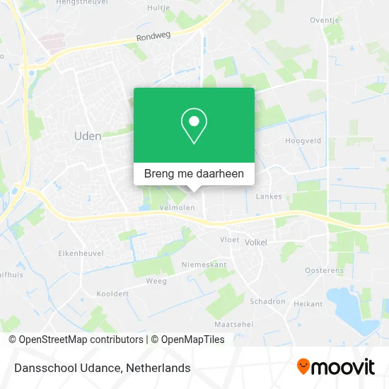 Dansschool Udance kaart