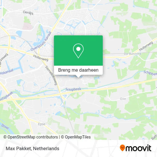 Max Pakket kaart