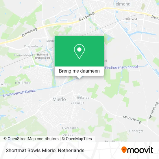 Shortmat Bowls Mierlo kaart