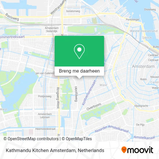 Kathmandu Kitchen Amsterdam kaart