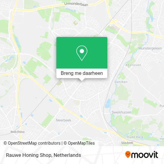 Rauwe Honing Shop kaart
