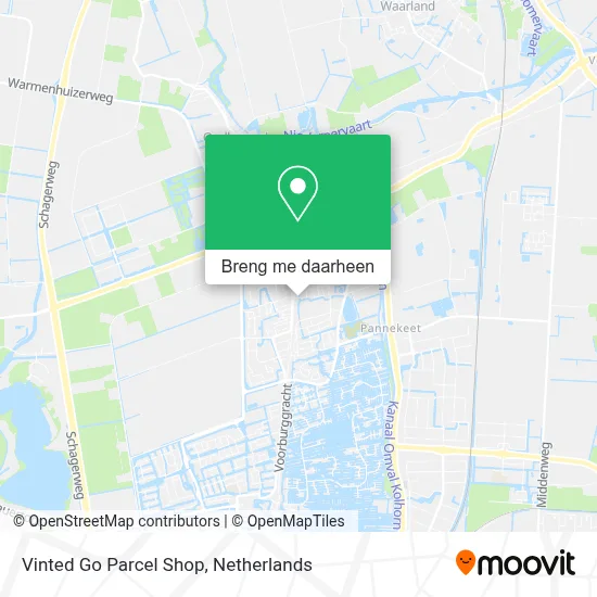 Vinted Go Parcel Shop kaart