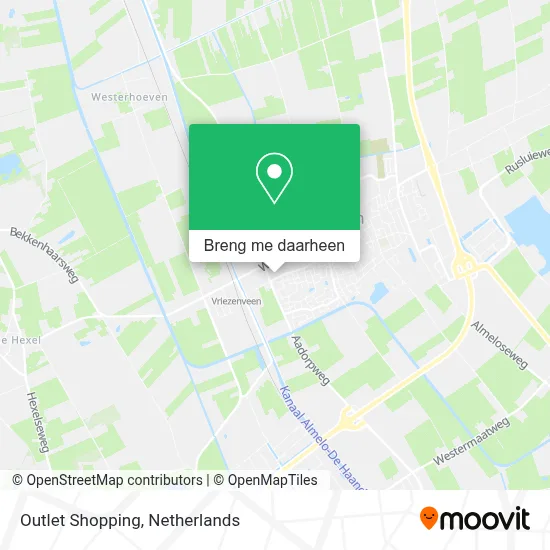 Outlet Shopping kaart