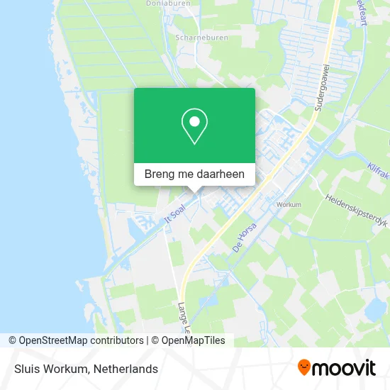 Sluis Workum kaart