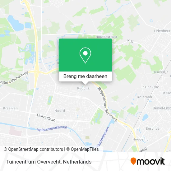 Tuincentrum Overvecht kaart