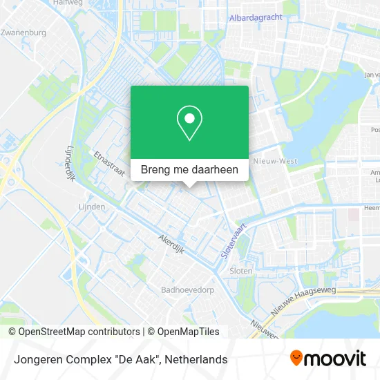 Jongeren Complex  "De Aak" kaart