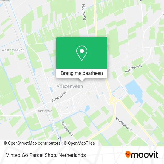 Vinted Go Parcel Shop kaart