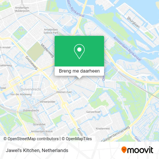 Jawel's Kitchen kaart